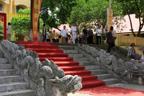The foundation buttresses in Kinh Thien Palace. Photo: VNA